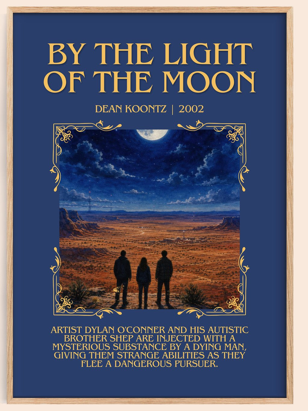 By the Light of the Moon Minimalist Book Poster by Dean Koontz – book poster