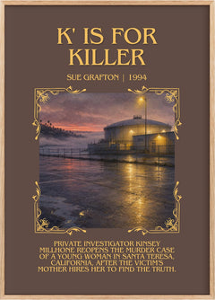 K' Is for Killer Minimalist Book Poster by Sue Grafton
