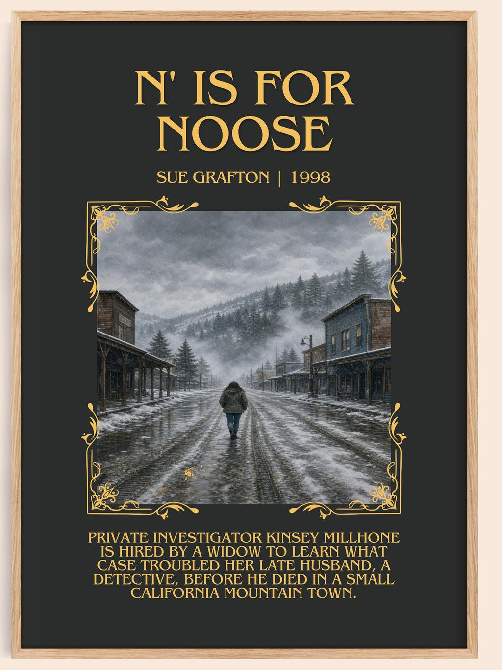 N' Is for Noose Minimalist Book Poster by Sue Grafton – book poster