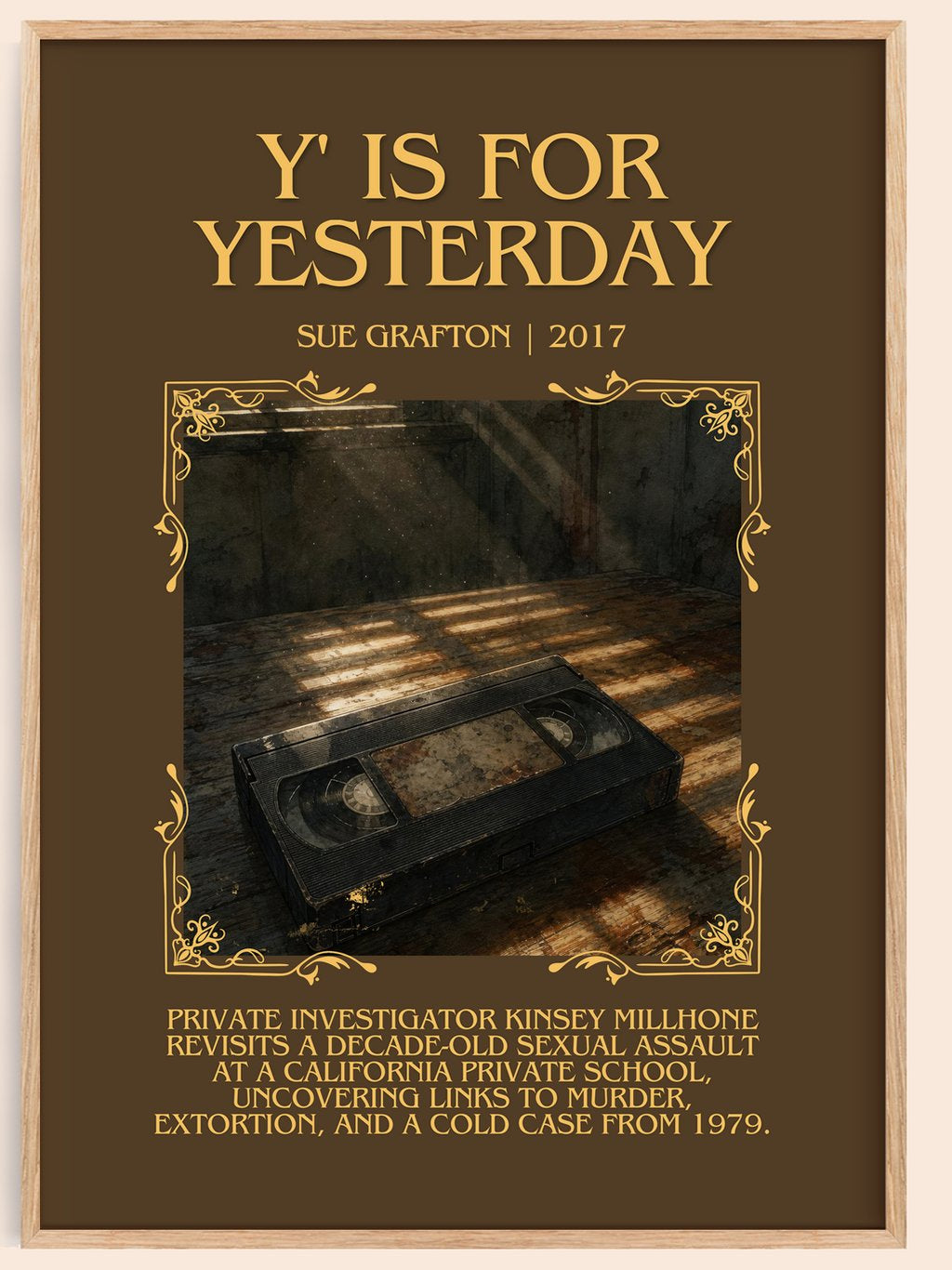 Y' Is for Yesterday Minimalist Book Poster by Sue Grafton – book poster