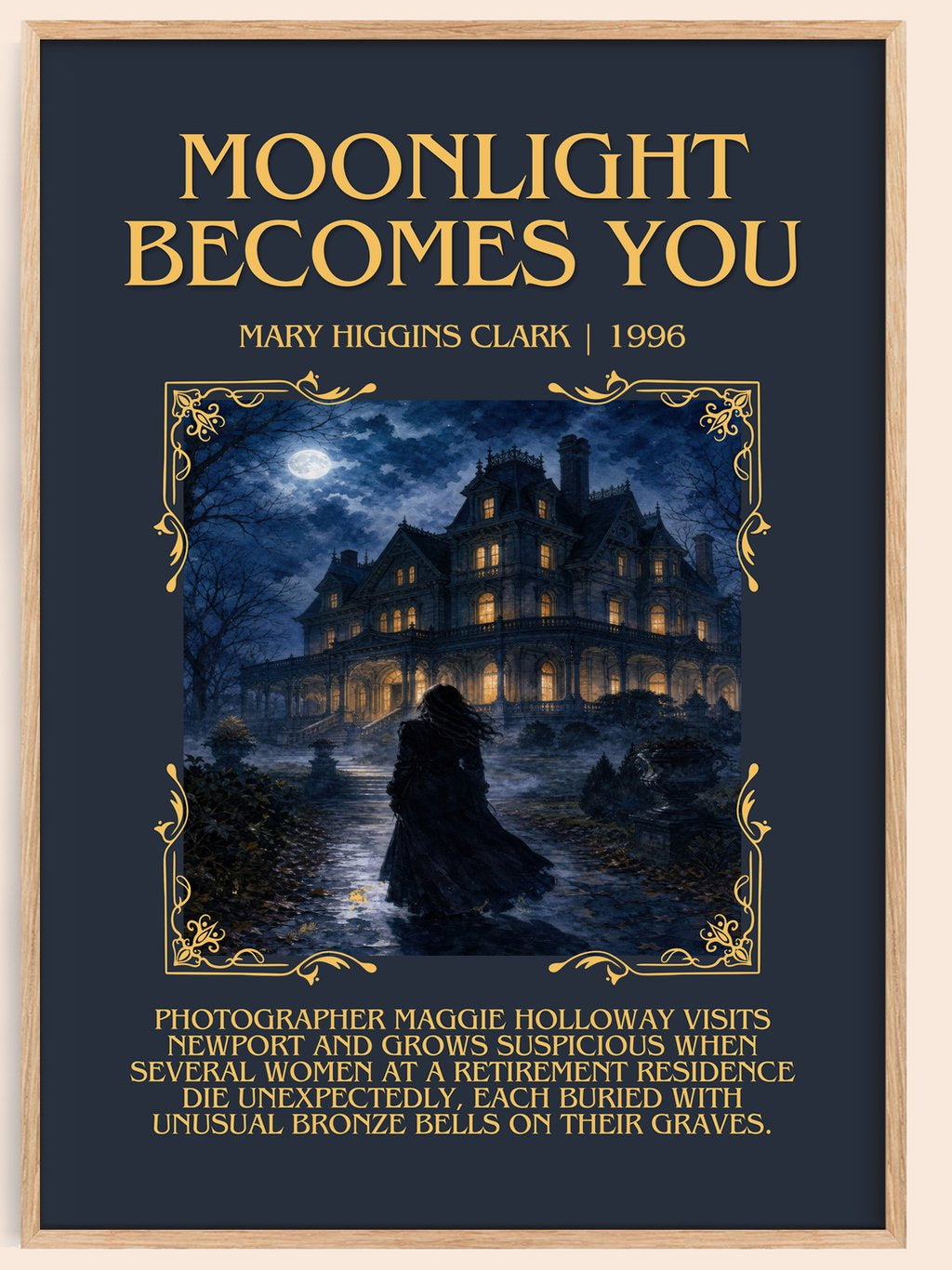 Moonlight Becomes You Minimalist Book Poster by Mary Higgins Clark – book poster