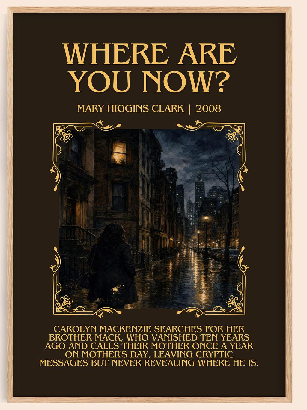 Where Are You Now? Minimalist Book Poster by Mary Higgins Clark – book poster