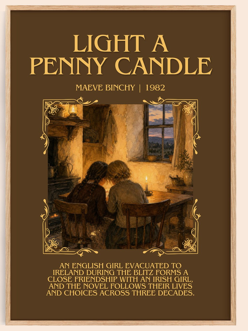 Light a Penny Candle Minimalist Book Poster by Maeve Binchy – book poster