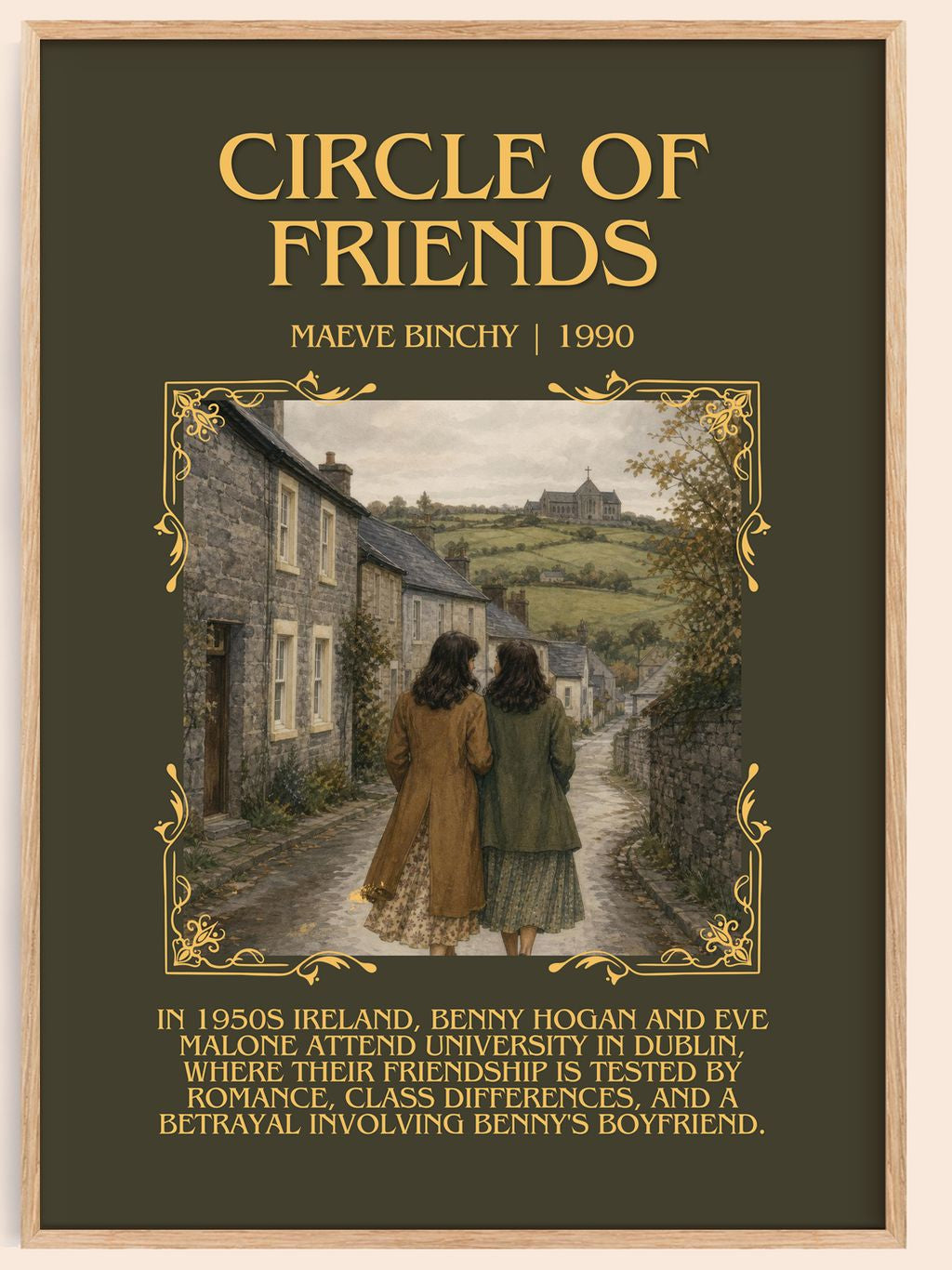 Circle of Friends Minimalist Book Poster by Maeve Binchy – book poster
