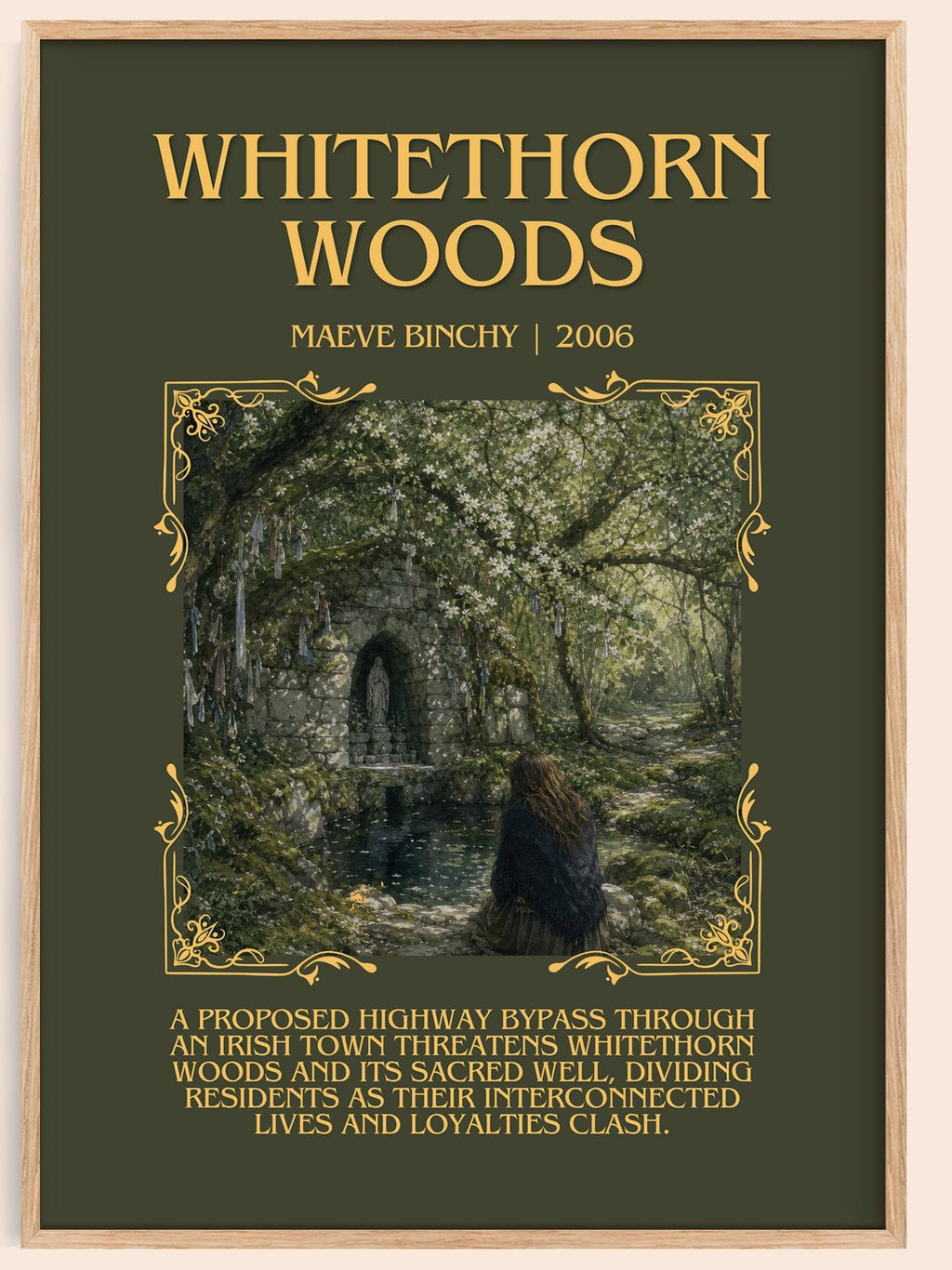 Whitethorn Woods Minimalist Book Poster by Maeve Binchy – book poster