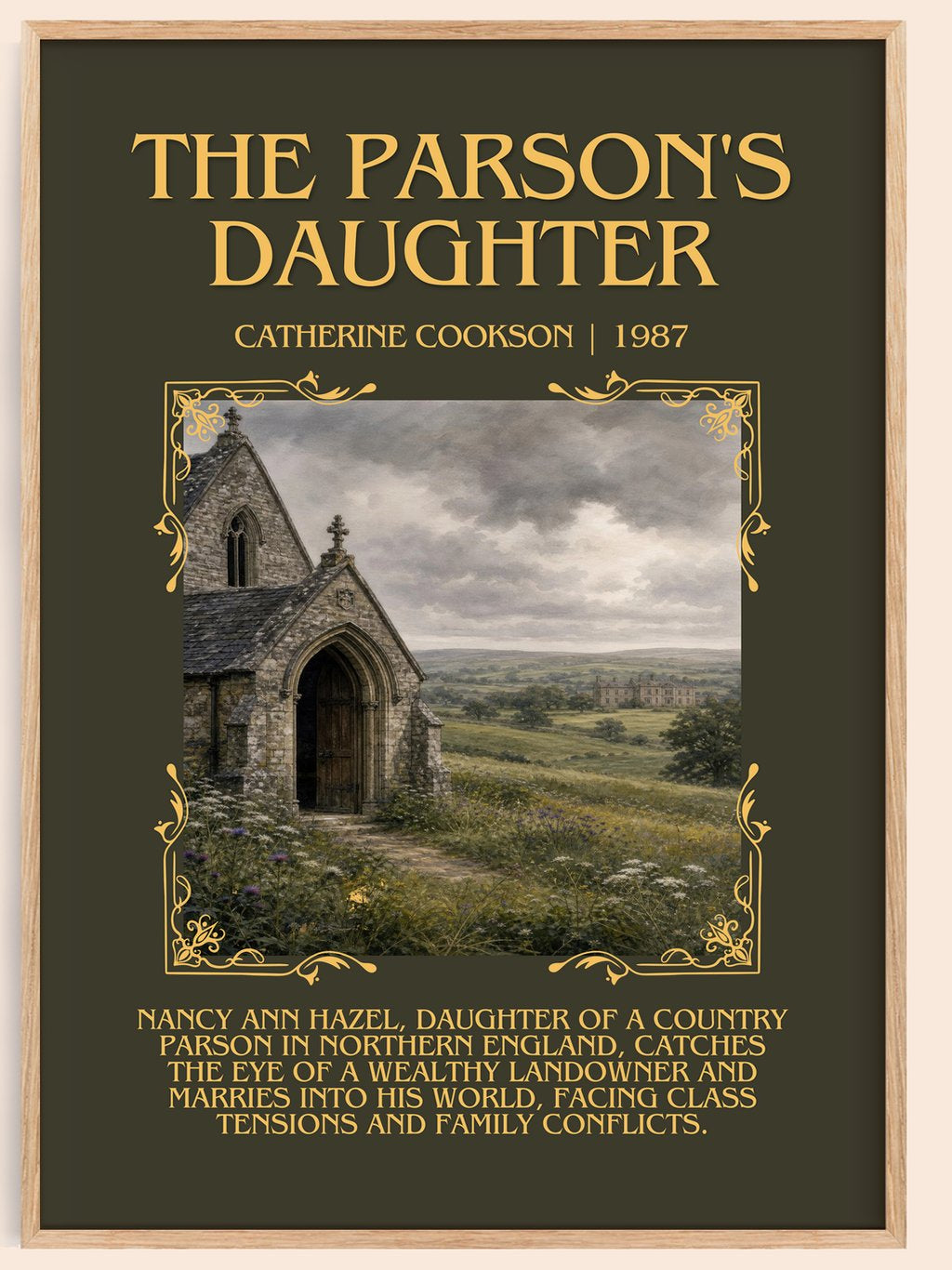 The Parson's Daughter Minimalist Book Poster by Catherine Cookson – book poster