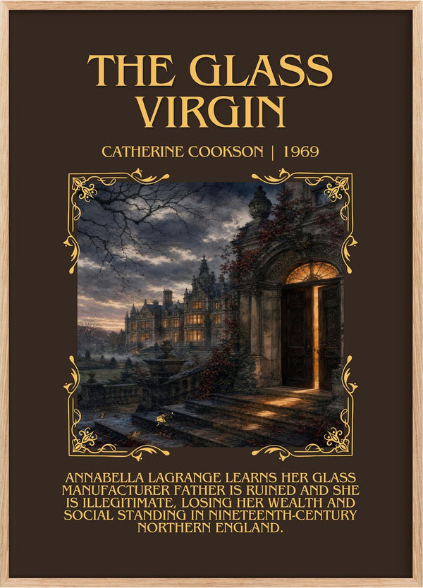 The Glass Virgin Minimalist Book Poster by Catherine Cookson
