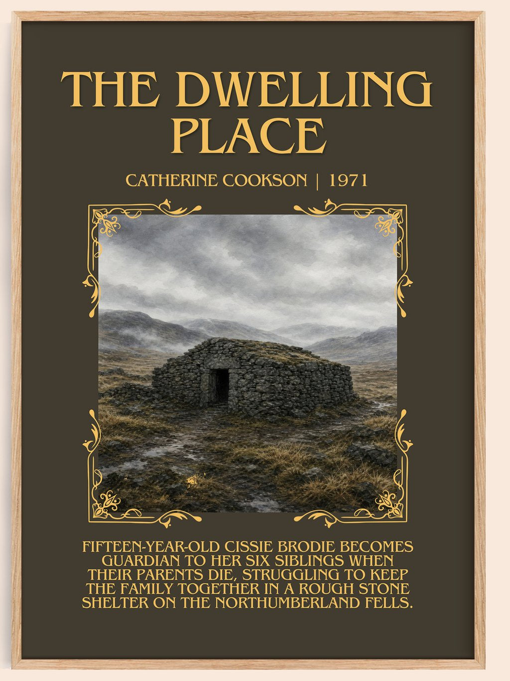 The Dwelling Place Minimalist Book Poster by Catherine Cookson – book poster