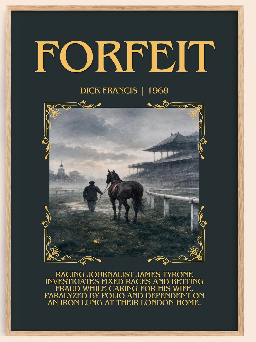 Forfeit Minimalist Book Poster by Dick Francis – book poster