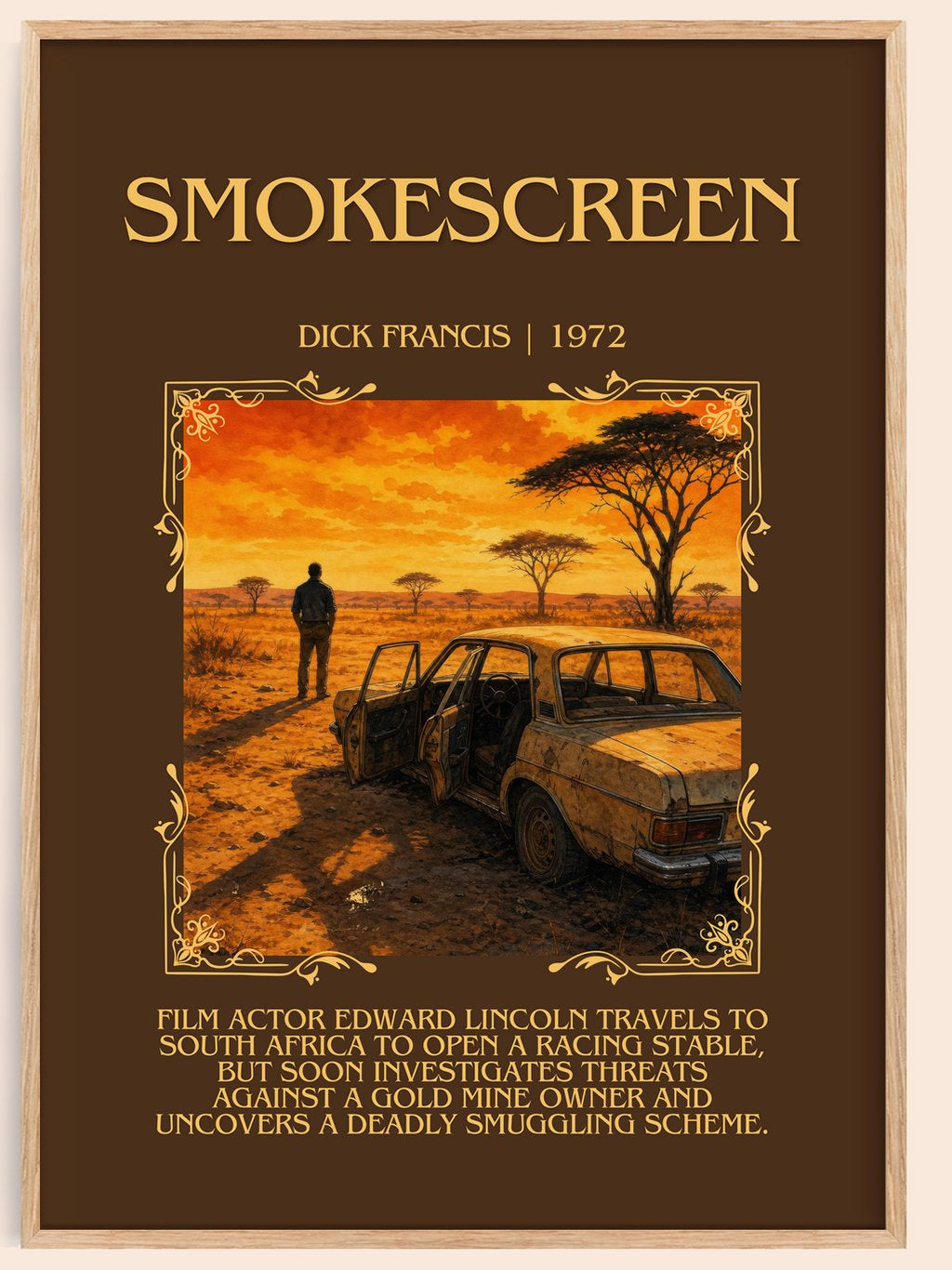 Smokescreen Minimalist Book Poster by Dick Francis – book poster