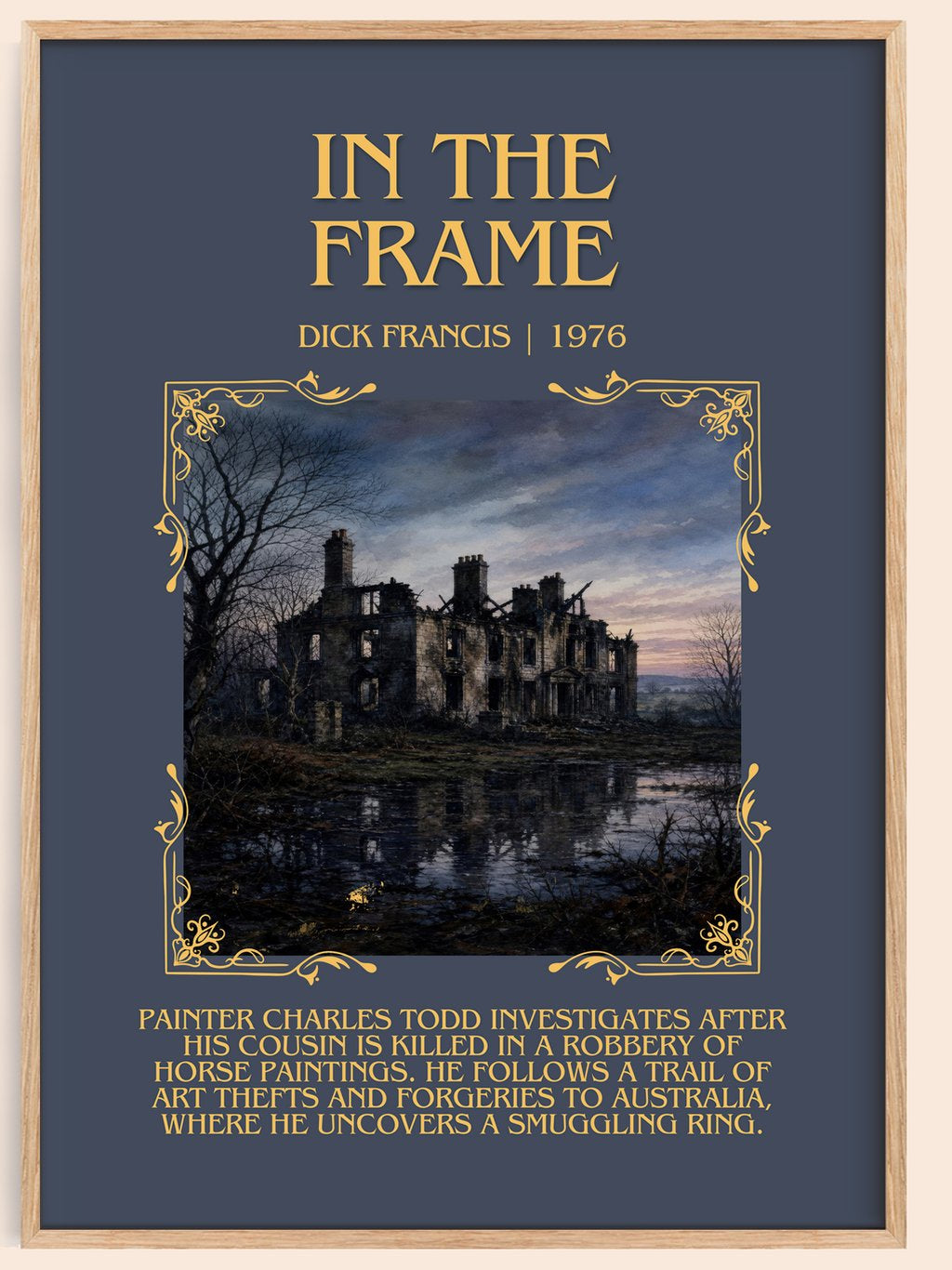In the Frame Minimalist Book Poster by Dick Francis – book poster