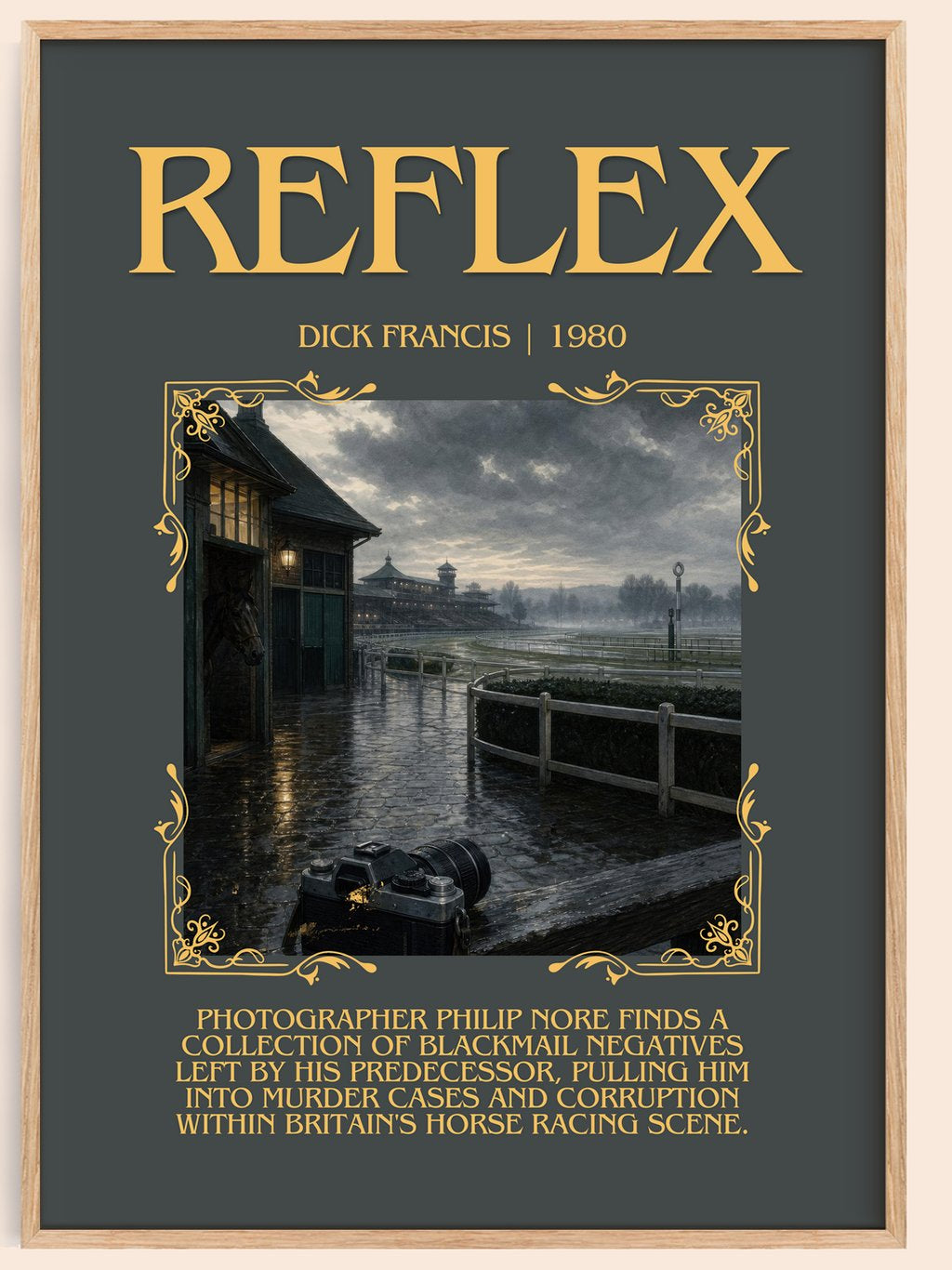 Reflex Minimalist Book Poster by Dick Francis – book poster