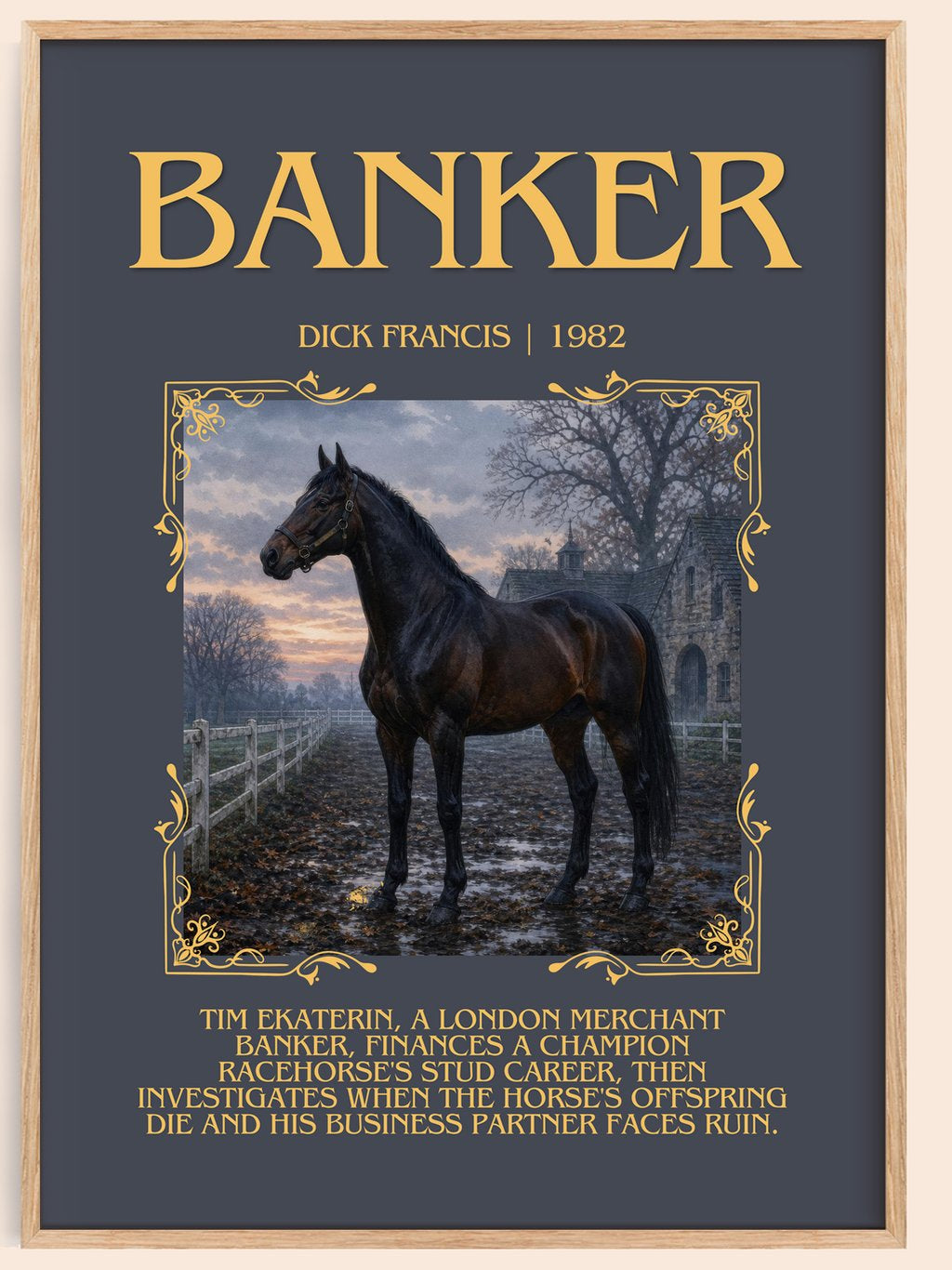Banker Minimalist Book Poster by Dick Francis – book poster