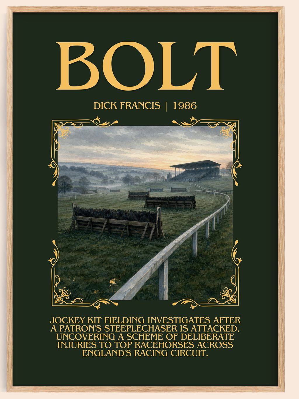 Bolt Minimalist Book Poster by Dick Francis – book poster