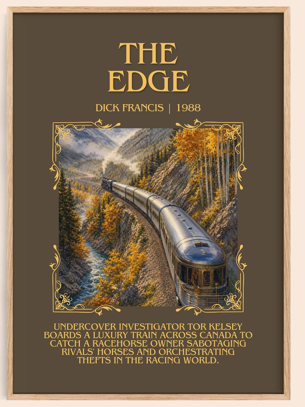 The Edge Minimalist Book Poster by Dick Francis – book poster