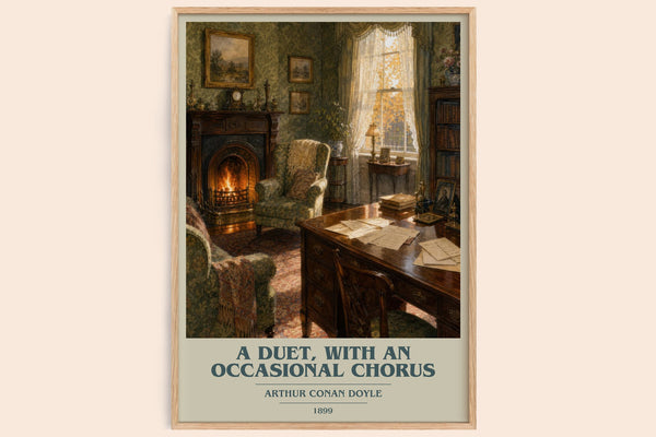 A Duet, With An Occasional Chorus book cover book poster by Arthur Conan Doyle – framed literary art print