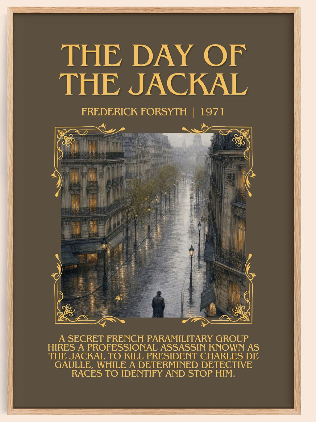 The Day of the Jackal Minimalist Book Poster by Frederick Forsyth – book poster