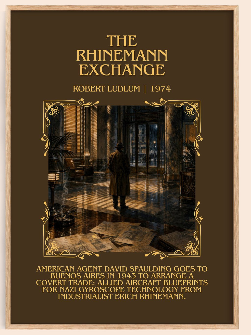 The Rhinemann Exchange Minimalist Book Poster by Robert Ludlum – book poster