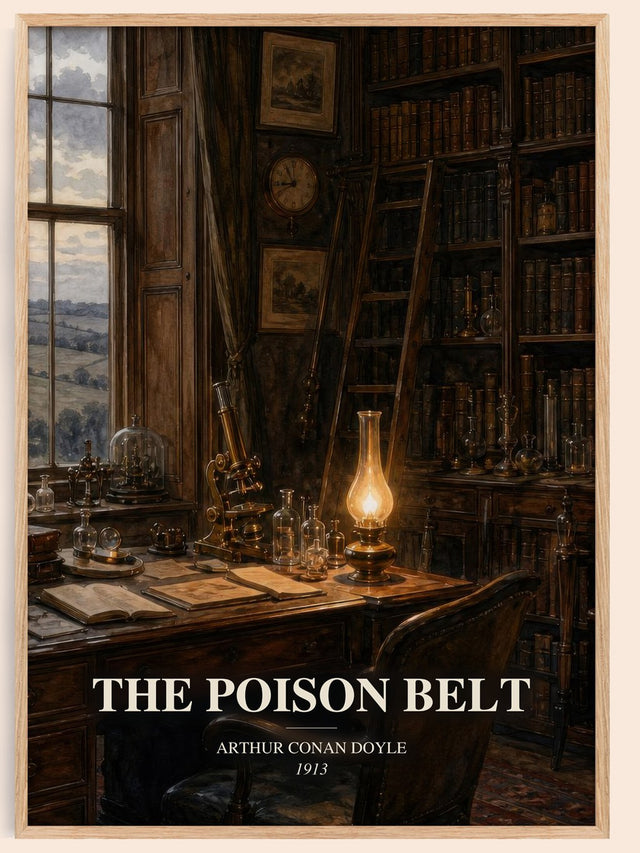 The Poison Belt Book Watercolour Illustration by Arthur Conan Doyle
