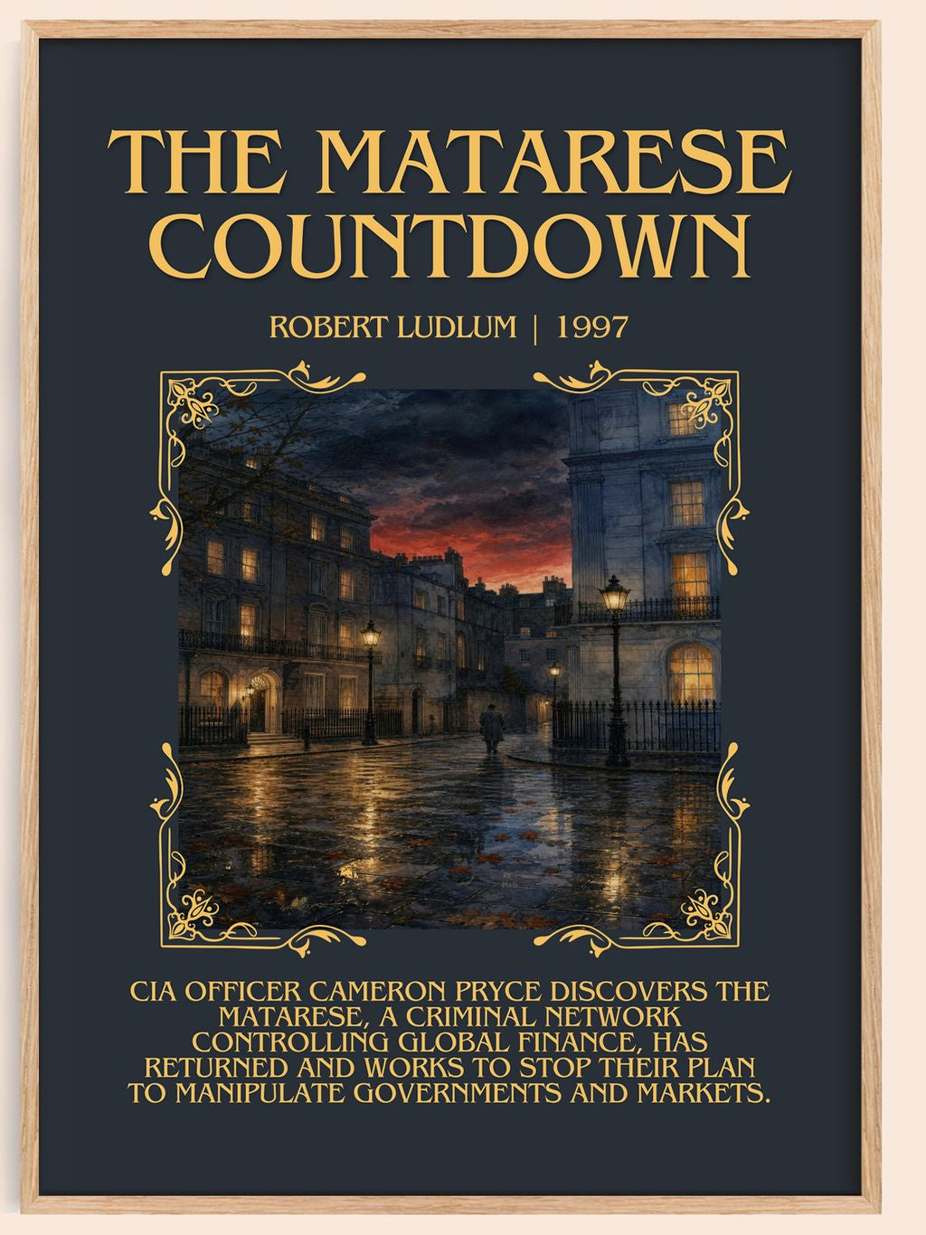 The Matarese Countdown Minimalist Book Poster by Robert Ludlum – book poster