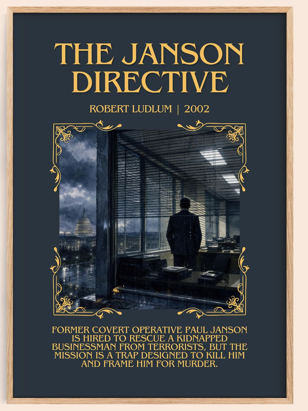The Janson Directive Minimalist Book Poster by Robert Ludlum – book poster