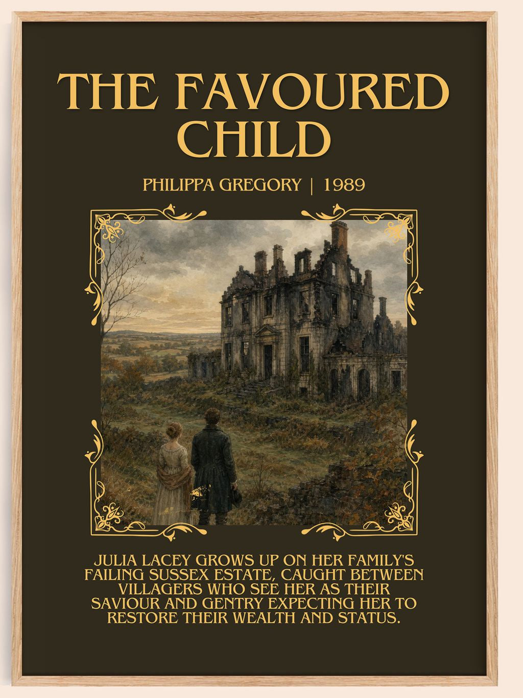 The Favoured Child Minimalist Book Poster by Philippa Gregory – book poster