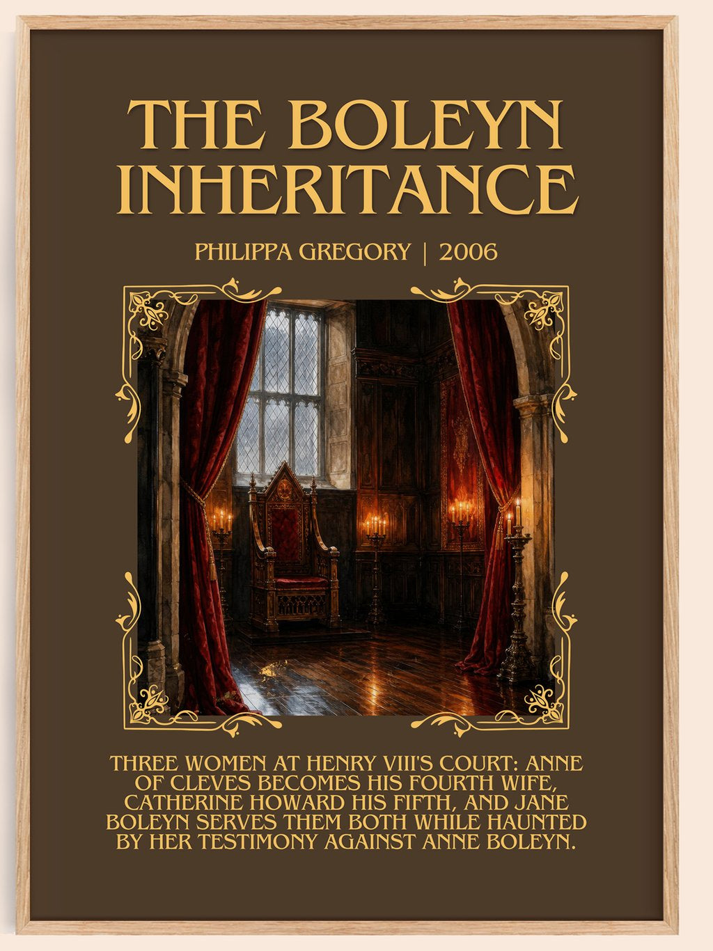 The Boleyn Inheritance Minimalist Book Poster by Philippa Gregory – book poster
