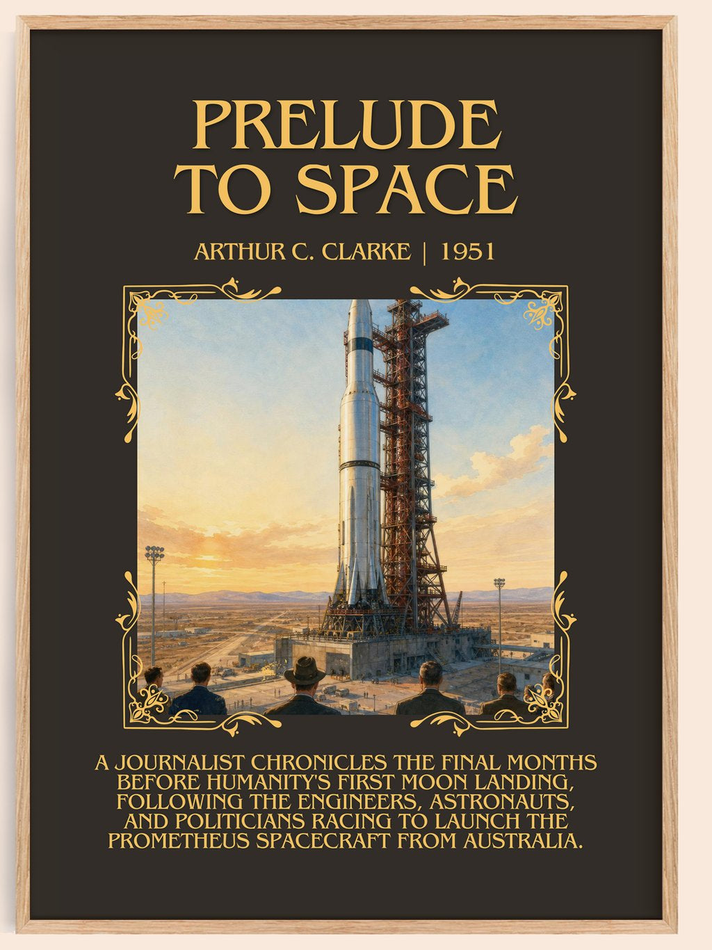 Prelude to Space Minimalist Book Poster by Arthur C. Clarke – book poster