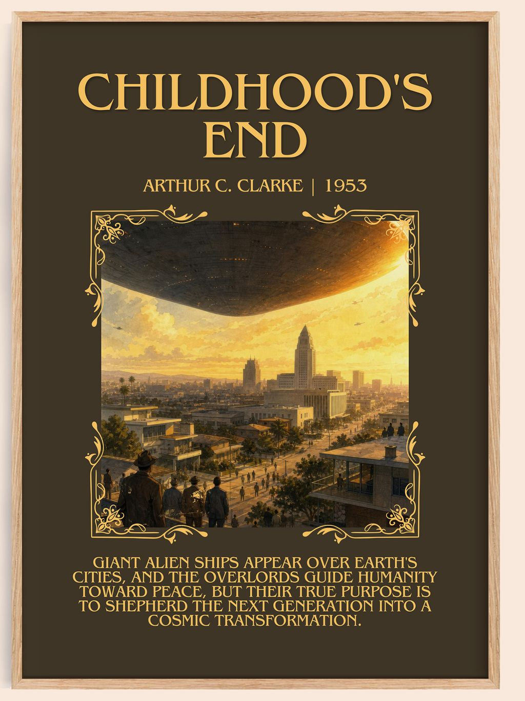 Childhood's End Minimalist Book Poster by Arthur C. Clarke – book poster