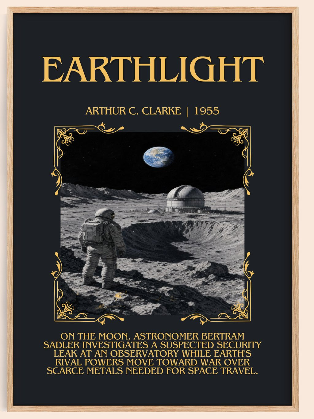 Earthlight Minimalist Book Poster by Arthur C. Clarke – book poster