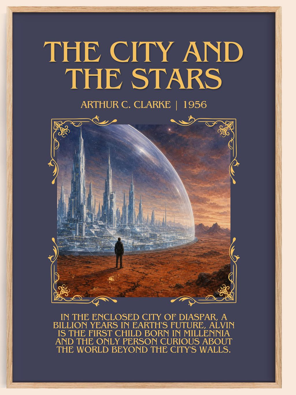 The City and the Stars Minimalist Book Poster by Arthur C. Clarke – book poster