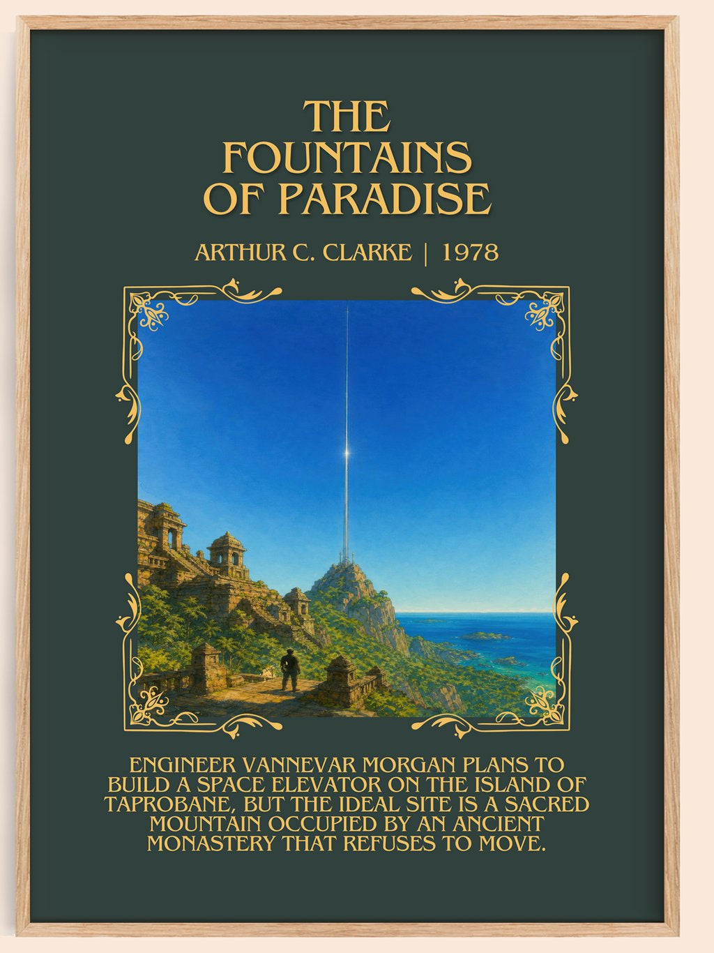 The Fountains of Paradise Minimalist Book Poster by Arthur C. Clarke – book poster