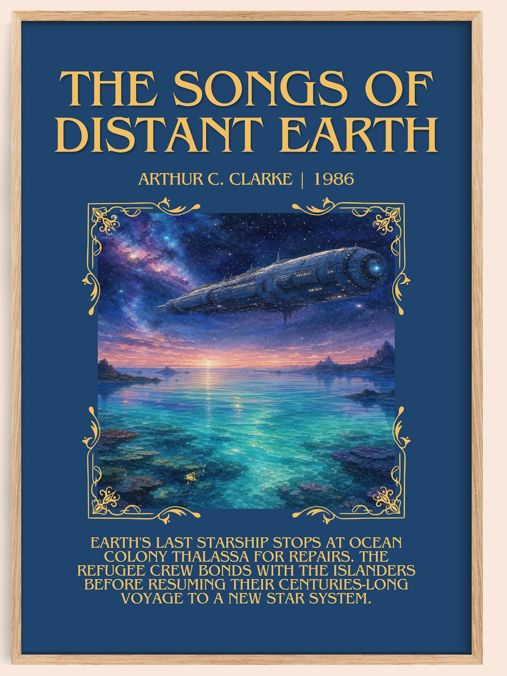 The Songs of Distant Earth Minimalist Book Poster by Arthur C. Clarke – book poster