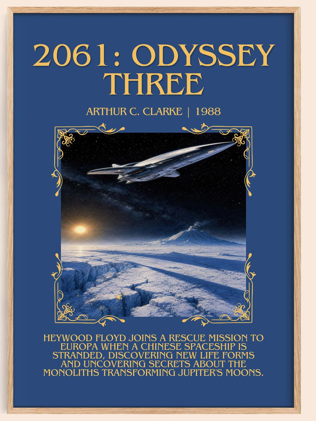 2061: Odyssey Three Minimalist Book Poster by Arthur C. Clarke – book poster