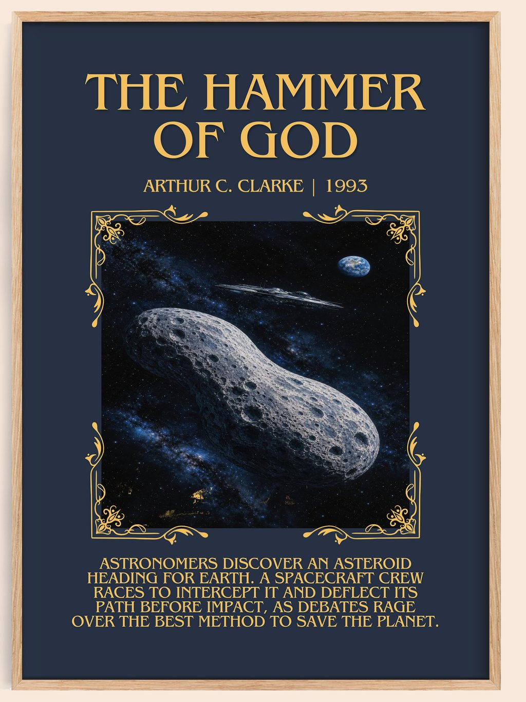 The Hammer of God Minimalist Book Poster by Arthur C. Clarke – book poster