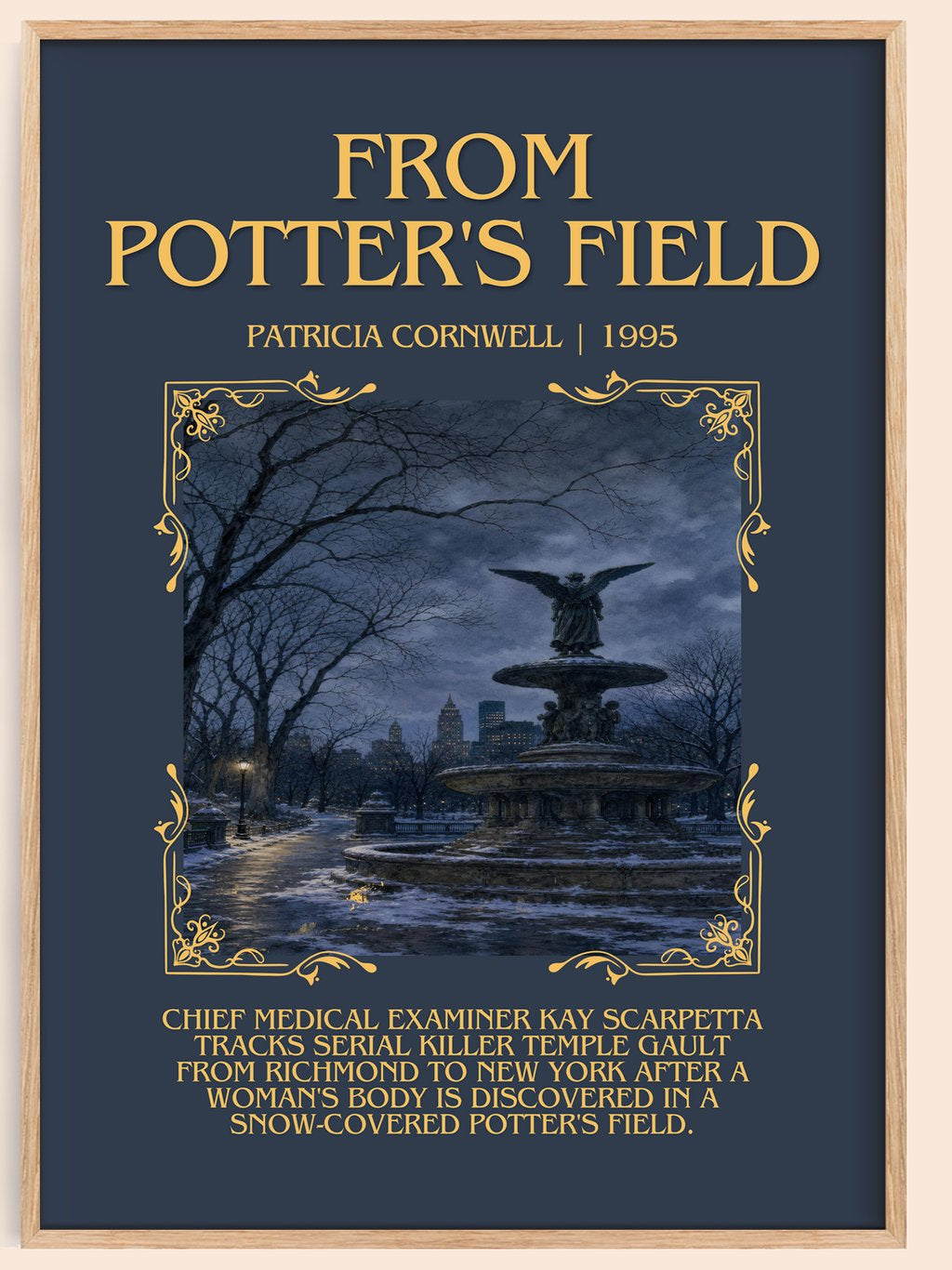 From Potter's Field Minimalist Book Poster by Patricia Cornwell – book poster