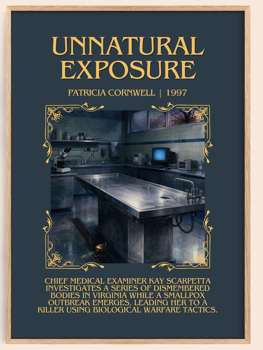 Unnatural Exposure Minimalist Book Poster by Patricia Cornwell – book poster
