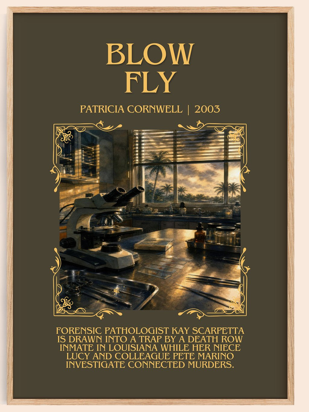 Blow Fly Minimalist Book Poster by Patricia Cornwell – book poster