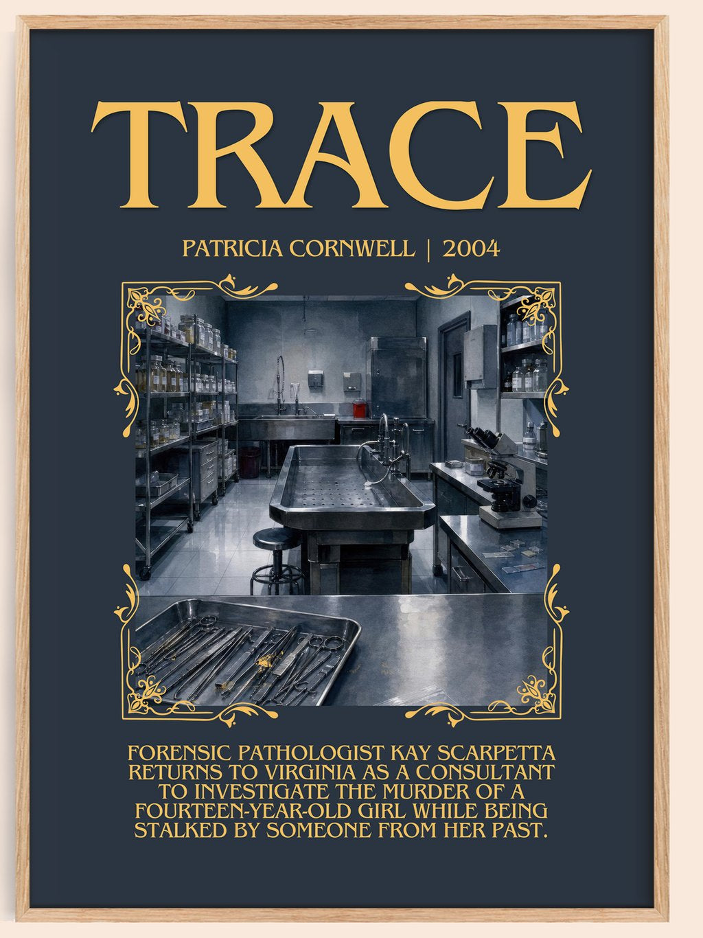 Trace Minimalist Book Poster by Patricia Cornwell – book poster