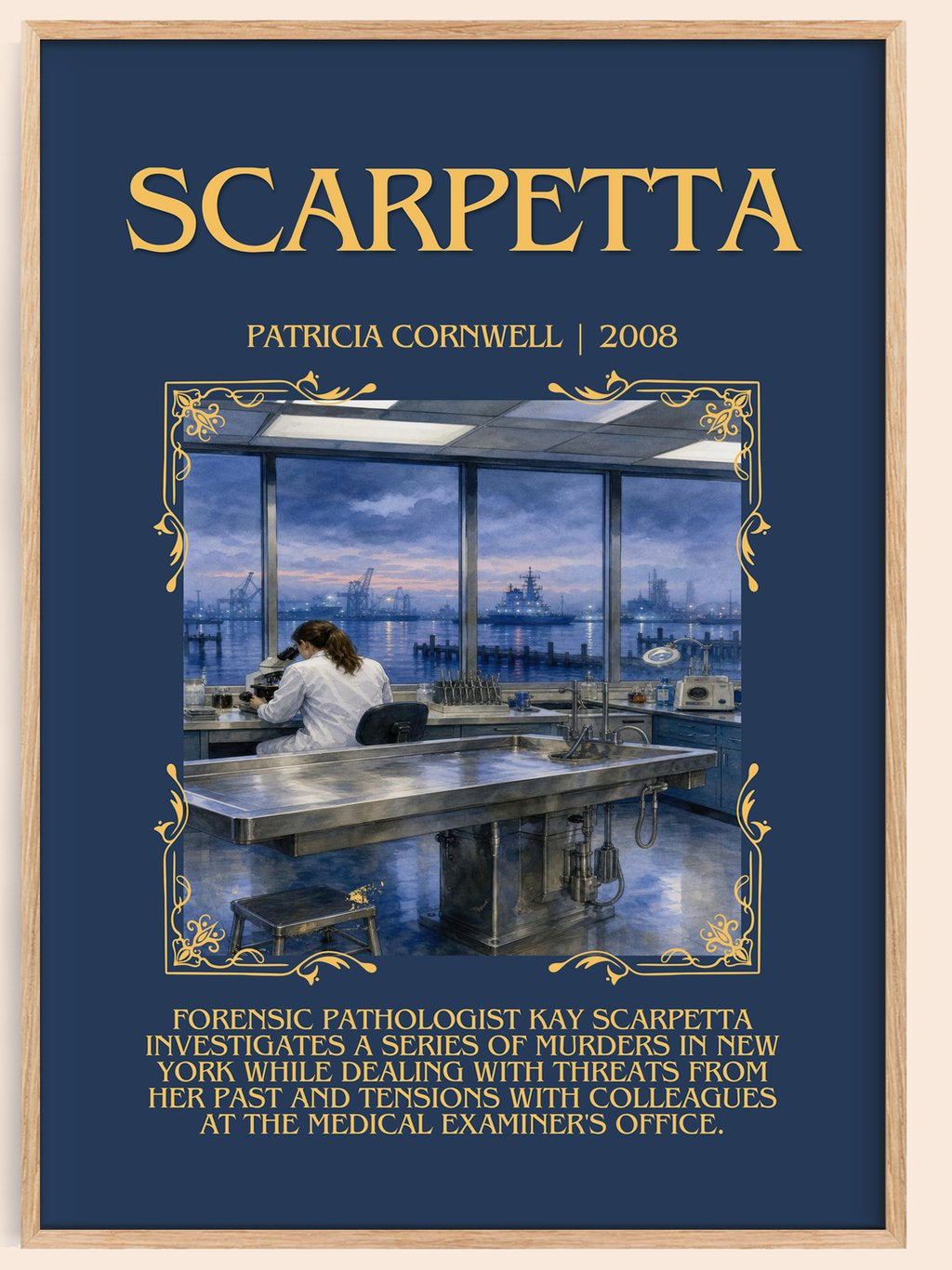 Scarpetta Minimalist Book Poster by Patricia Cornwell – book poster
