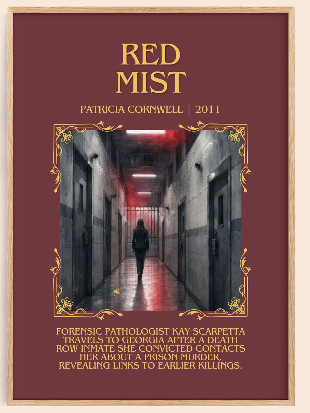 Red Mist Minimalist Book Poster by Patricia Cornwell – book poster