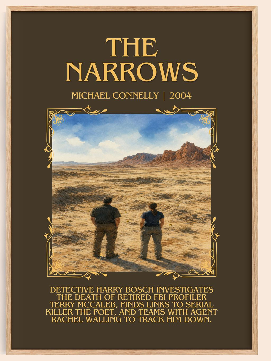 The Narrows Minimalist Book Poster by Michael Connelly – book poster