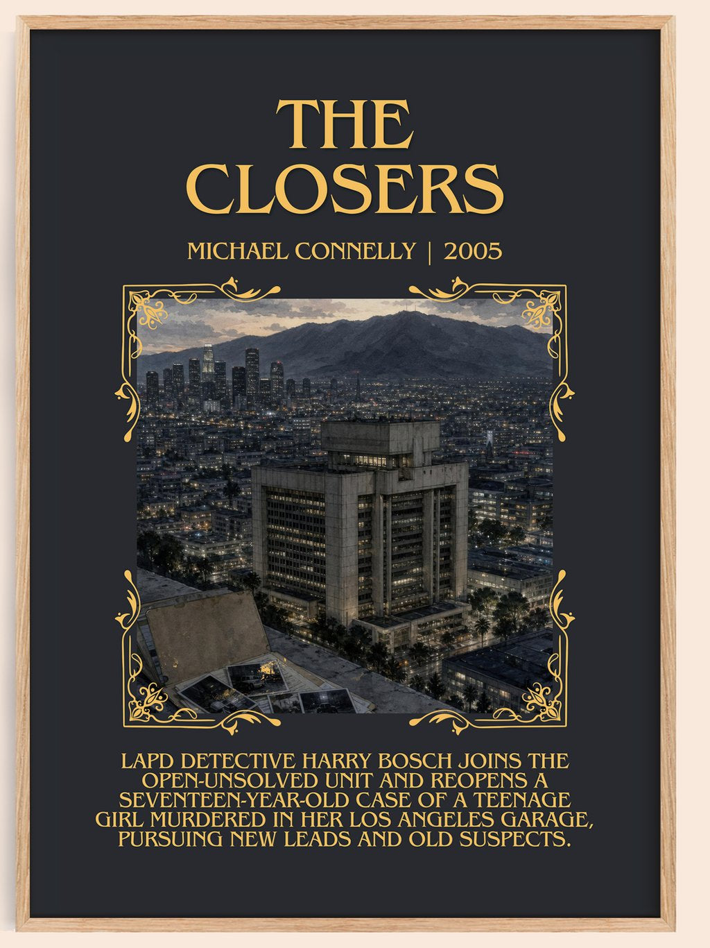 The Closers Minimalist Book Poster by Michael Connelly – book poster