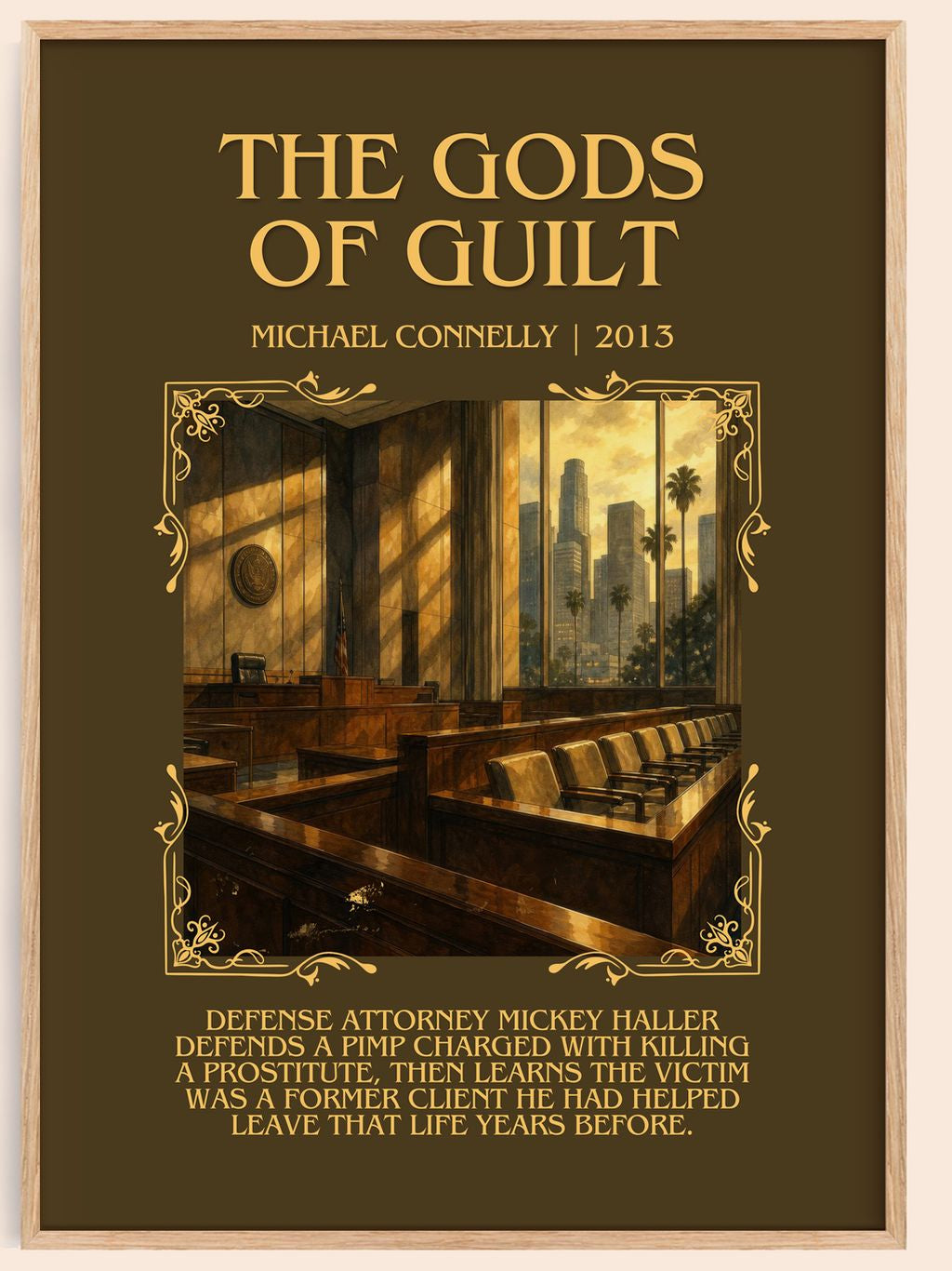 The Gods of Guilt Minimalist Book Poster by Michael Connelly – book poster