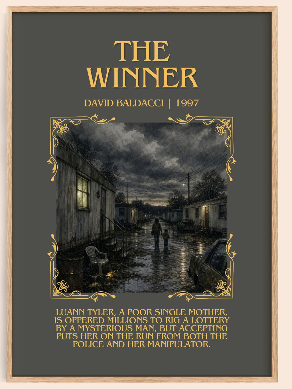 The Winner Minimalist Book Poster by David Baldacci – book poster