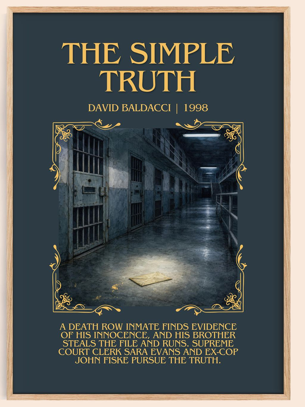 The Simple Truth Minimalist Book Poster by David Baldacci – book poster