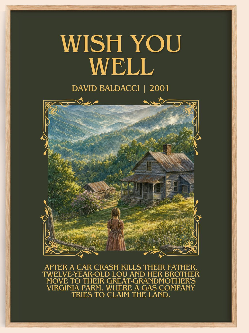 Wish You Well Minimalist Book Poster by David Baldacci – book poster