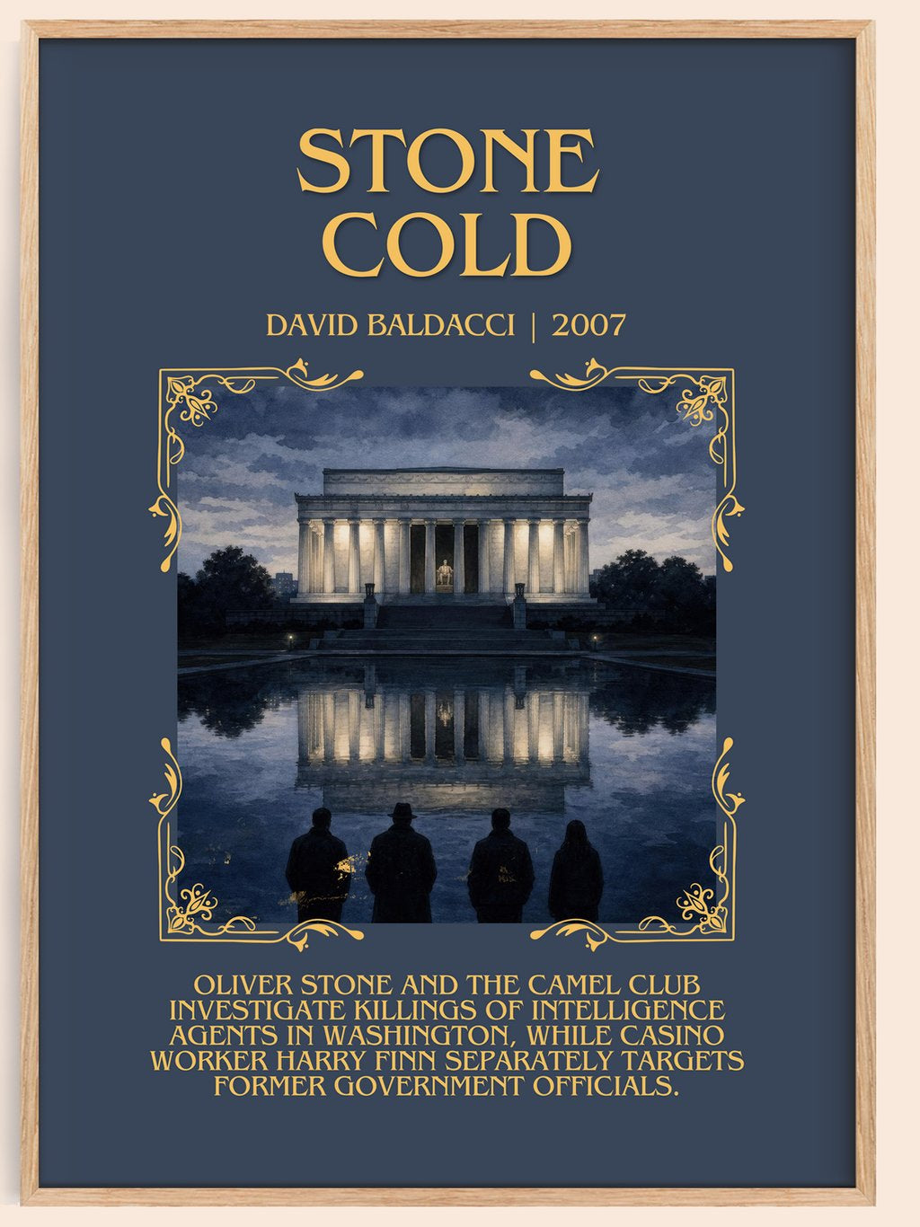 Stone Cold Minimalist Book Poster by David Baldacci – book poster