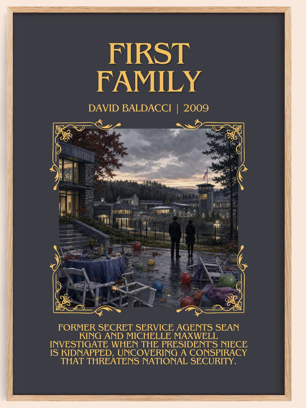 First Family Minimalist Book Poster by David Baldacci – book poster