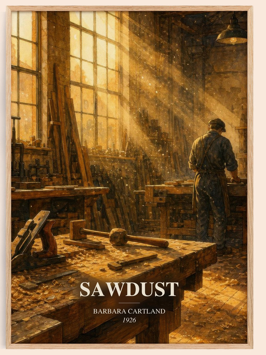 Sawdust watercolour book poster by Barbara Cartland – framed literary art print